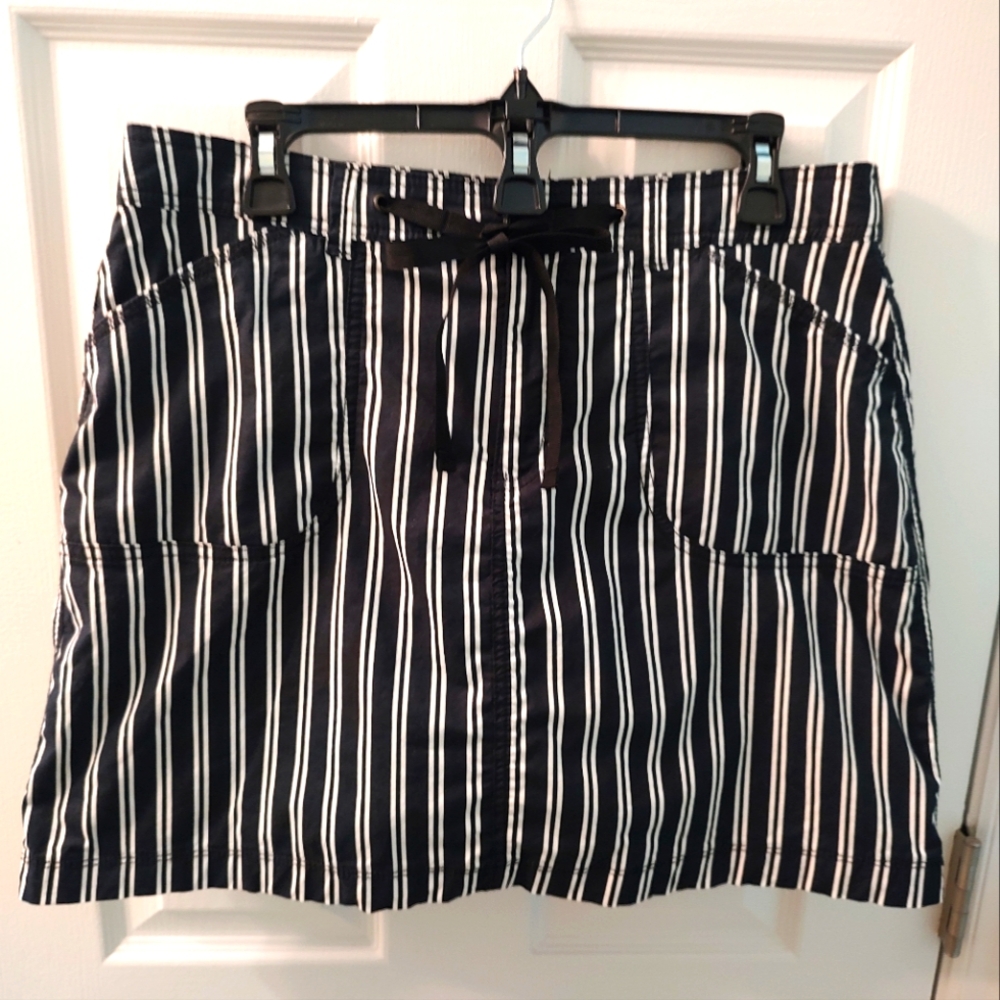 Black and White Striped Skort by White Stag Size 12